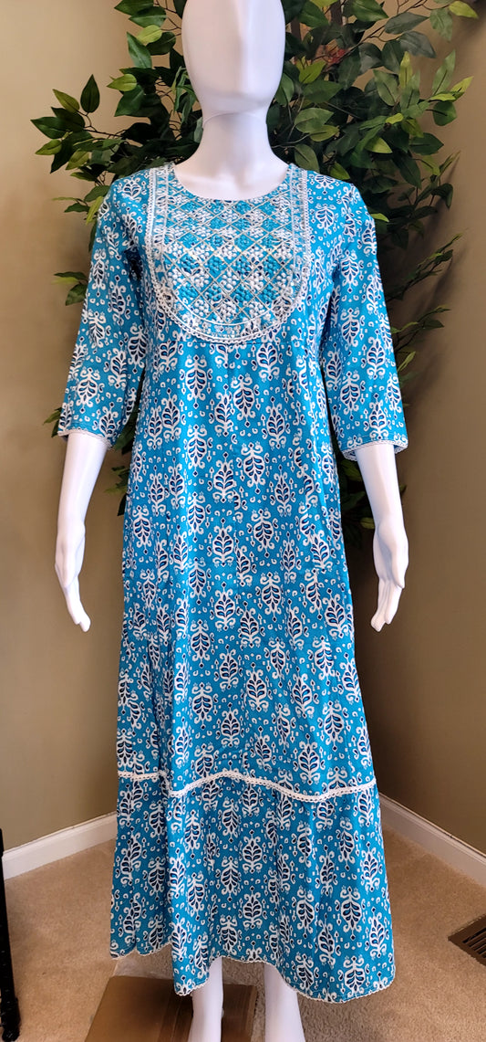 Rayon cotton long kurti