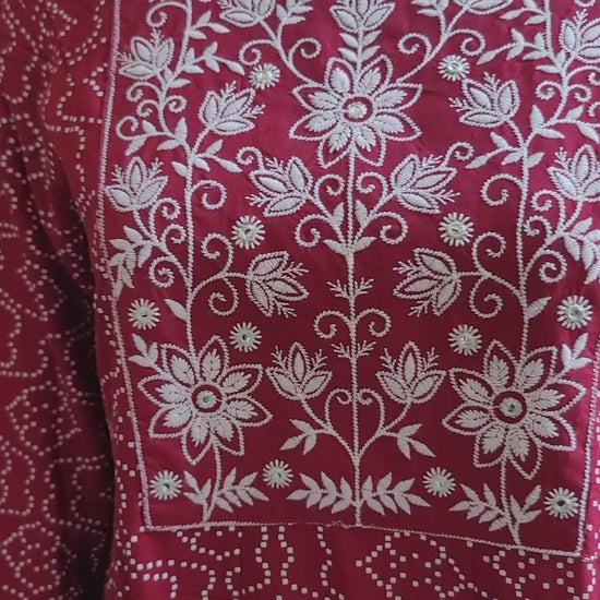 Rayon Long kurti in maroon - video