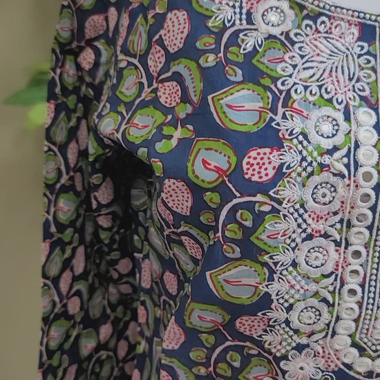 Kalamkari print cotton kurti set - video